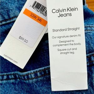 New with tags! Men’s Calvin Klein jeans size 33 x 34.